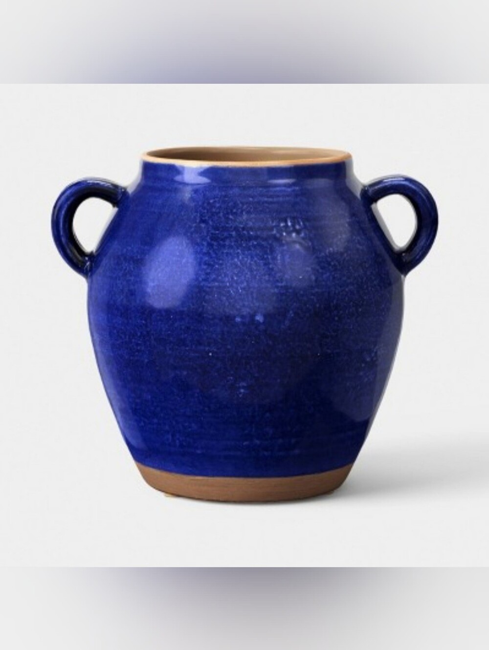 Medium Tuscan Ceramic Handled Vase Blue - Threshold